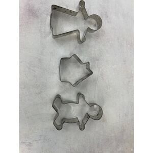 Vintage Gingerbread‎ Man, Woman, & House Cookie Cutters